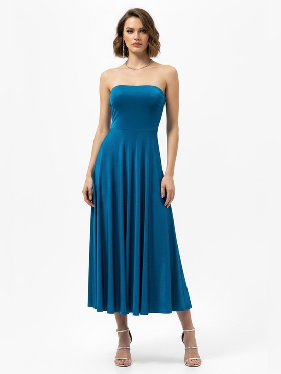 Maeve Dresses & Skirts - Maeve by Anthropologie Strapless Teal Midi Tube Dress